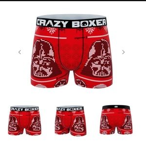 Crazy Boxer Star Wars Darth Vader Christmas Men’s Boxer Briefs Size S